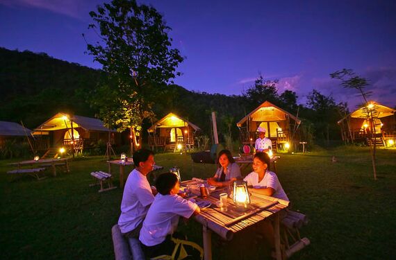 Hintok River Camp BBQ und Lagerfeuer