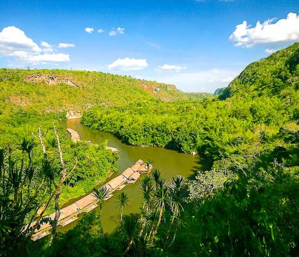 River Kwai Jungle Rafts Luftaufnahme
