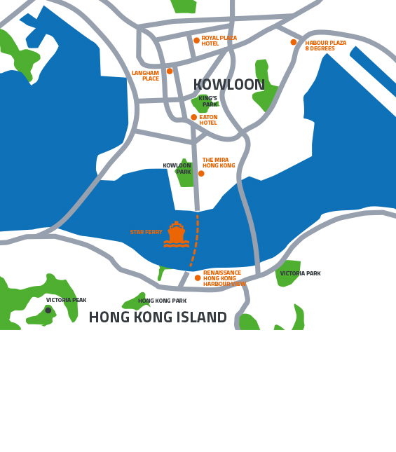 Karte Hongkong - Hongkong mit Kindern