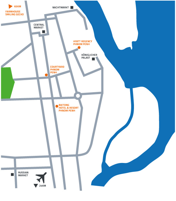 Karte von Phnom Penh - Phnom Penh mit Kindern