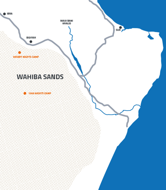 Karte Wahiba Sands
