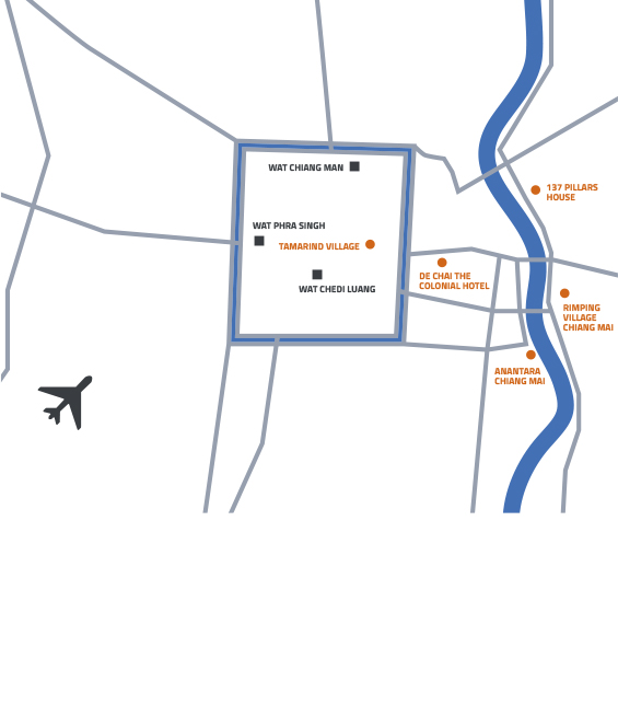 Karte Chiang Mai - Chiang Mai mit Kindern