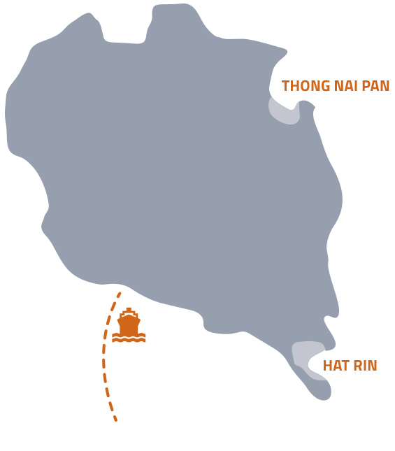 Karte Koh Phangan - Koh Phangan mit Kindern