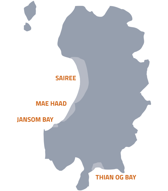 Karte Koh Tao - Koh Tao mit Kindern