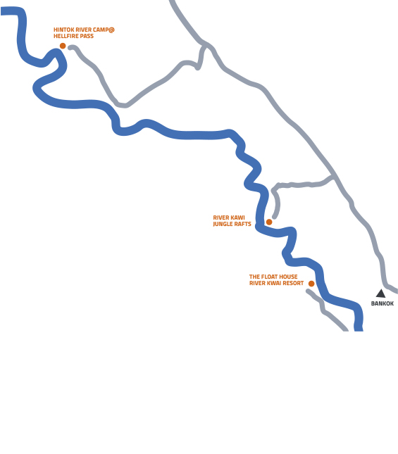 Karte River Kwai - River Kwai mit Kindern