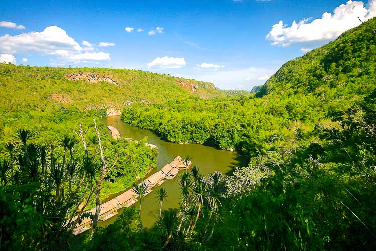 River Kwai Jungle Rafts Luftaufnahme